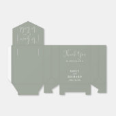 Om Sage Green Wedding te hebben en te houden Bedankdoosjes (Uitgevouwen)