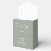 Om Sage Green Wedding te hebben en te houden Bedankdoosjes (Geopend)