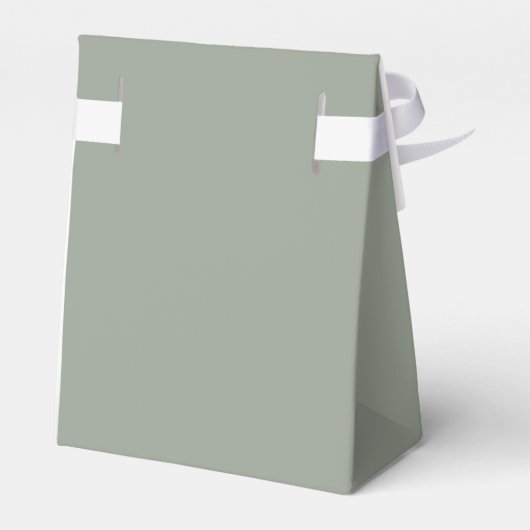 Om Sage Green Wedding te hebben en te houden Bedankdoosjes (Achterkant)