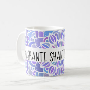 Om Shanti Boho Paars Mandala Koffiemok