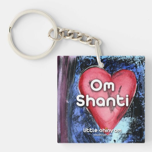 Om Shanti Love Sleutelhanger (Voorkant)