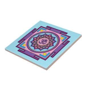 Om Shanti Om Mandala Tegeltje