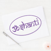 Om Shanti Ovale Sticker (Envelop)