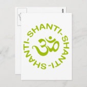 Om Shanti Shanti Shanti Gift Briefkaart (Voorkant / Achterkant)
