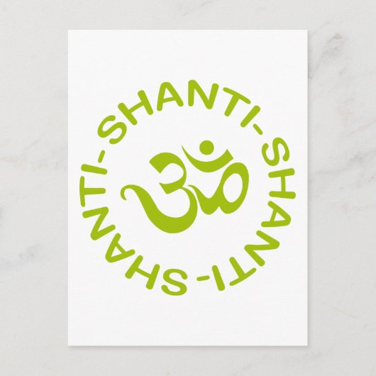 Om Shanti Shanti Shanti Gift Briefkaart (Voorkant)
