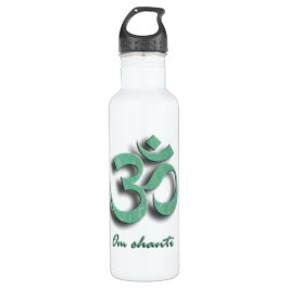 Om Shanti Symbol Roestvrij Waterflesje Waterfles