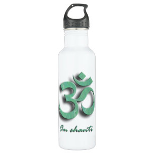 Om Shanti Symbol Roestvrij Waterflesje Waterfles