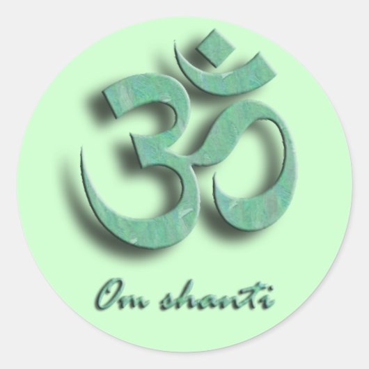 Om Shanti Symbol Sticker (Voorkant)