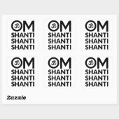 Om Shanti Vierkante Sticker (Vel)