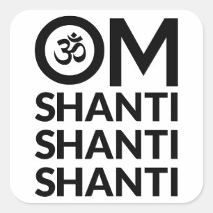 Om Shanti Vierkante Sticker