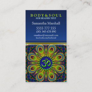 Om Sign Fractal Mandala Yoga NewAge Visitekaartjes