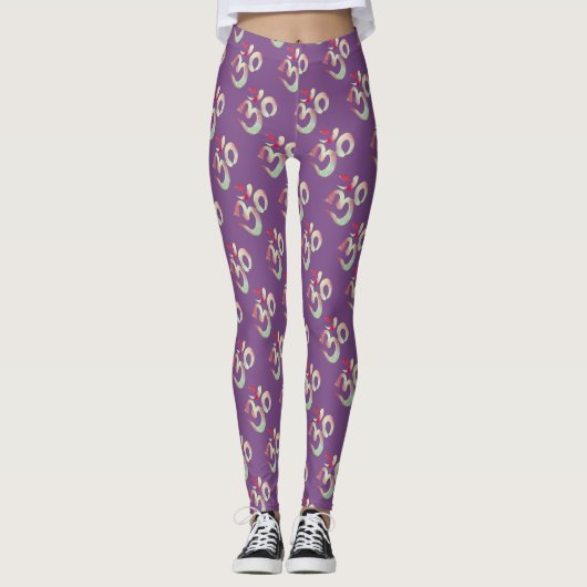 Om Sign, méditation Leggings personnalisés (Devant)