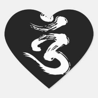 OM Spiritueel symbool - Yoga-producten Hart Sticker