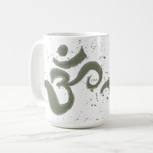 Om Splatter Coffee Mok (Voorkant links)