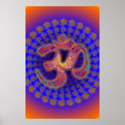 Om Symbol Colorfield Portal Mandala Poster (Voorkant)
