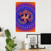 Om Symbol Colorfield Portal Mandala Poster (Thuiskantoor)