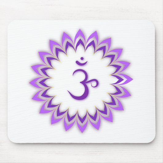 Om Symbol / Crown Chakra Muismat (Voorkant)