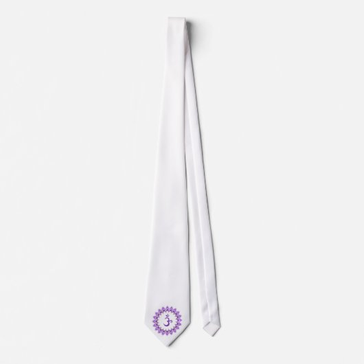 Om Symbol / Crown Chakra Stropdas (Voorkant)