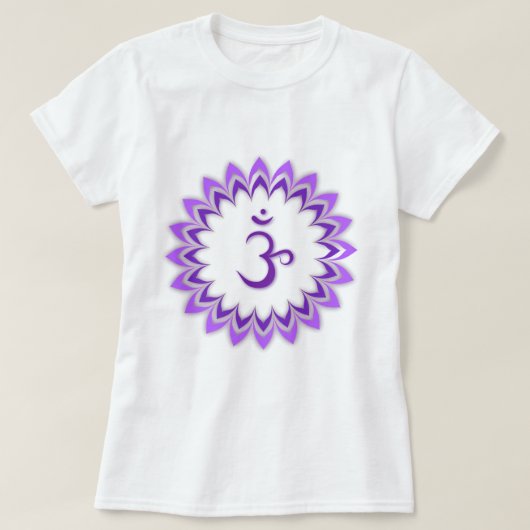 Om Symbol / Crown Chakra T-shirt (Design voorkant)