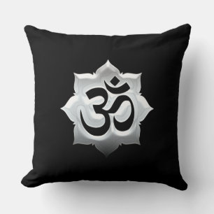 OM Symbol Lotus Spirituality Yoga Crest Kussen
