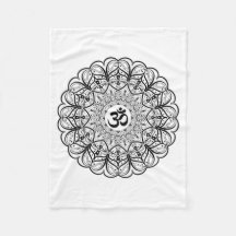 Om Symbol Mandala Blanket