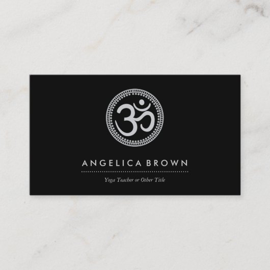 Om Symbol Visitekaartje (Voorkant)