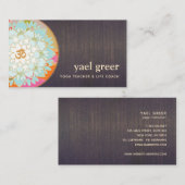 OM Symbole Lotus Mandala Carte de visite d'art (Devant / Derrière)