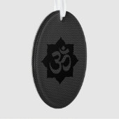 OM Symbole Lotus Spiritualité en fibre de carbone (devant)