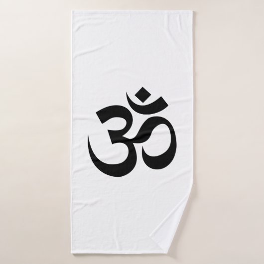 Om Symbole Ohm Yoga Bouddhisme spirituel (Serviette de bain)