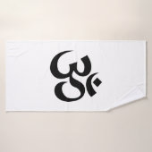 Om Symbole Ohm Yoga Bouddhisme spirituel (Serviette de bain)
