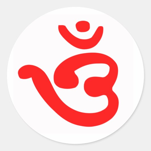 OM-symbool (Bengali) Ronde Sticker (Voorkant)