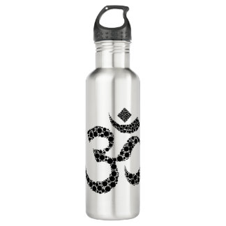Om Symbool Black en White Waterfles