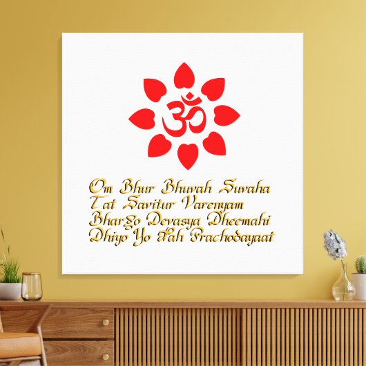 Om-symbool Canvas Afdruk (Insitu (Woonkamer))