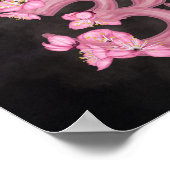 OM-symbool Cherry Blossom waterverf Poster (Hoek)