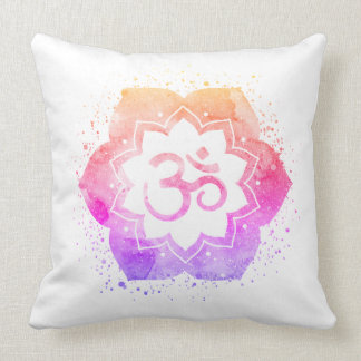 *~* OM-symbool Cotton Lotus Flower Mandala Kussen
