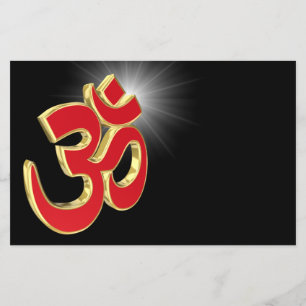 Om symbool flyer