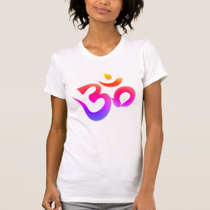 Om Symbool Heldere Kleuren Vrouwen T-shirt