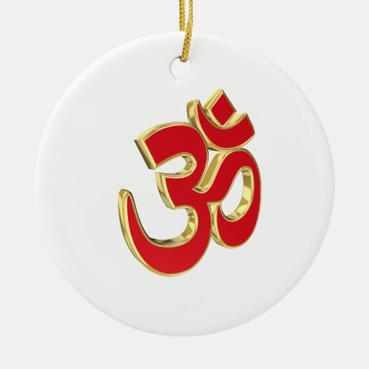 Om-symbool Keramisch Ornament (Voorkant)