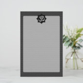 OM-symbool Lotus spiritualiteit in koolstofvezelst Briefpapier (Staand voorkant)