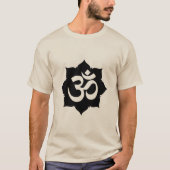OM Symbool Lotus Spiritualiteit Koolvezeldecor T-shirt (Voorkant)
