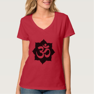 OM Symbool Lotus Spiritualiteit Koolvezeldecor T-shirt