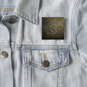 OM Symbool Mandala Bronze Metaal effect 3 Button (In situ)