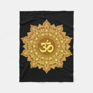 Om Symbool Mandala Heilige Geometrie Zen Yoga Medi Fleece Deken