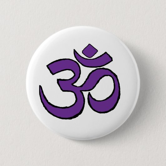 Om-symbool Ronde Button 5,7 Cm (Voorkant)