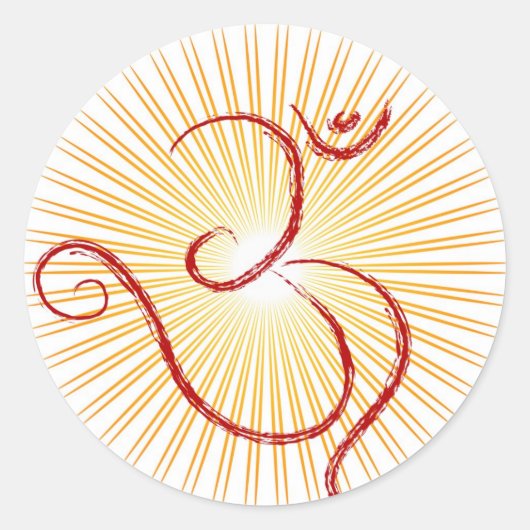 OM-symbool Ronde Sticker (Voorkant)