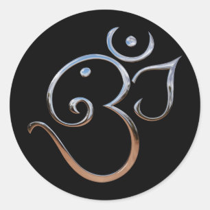 Om-symbool Ronde Sticker