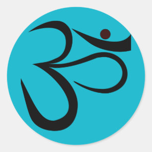 Om-symbool Ronde Sticker