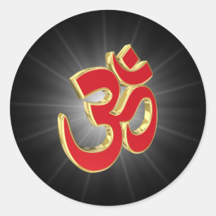 Om-symbool Ronde Sticker