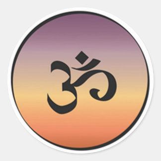 Om-symbool Ronde Sticker