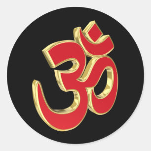Om-symbool Ronde Sticker